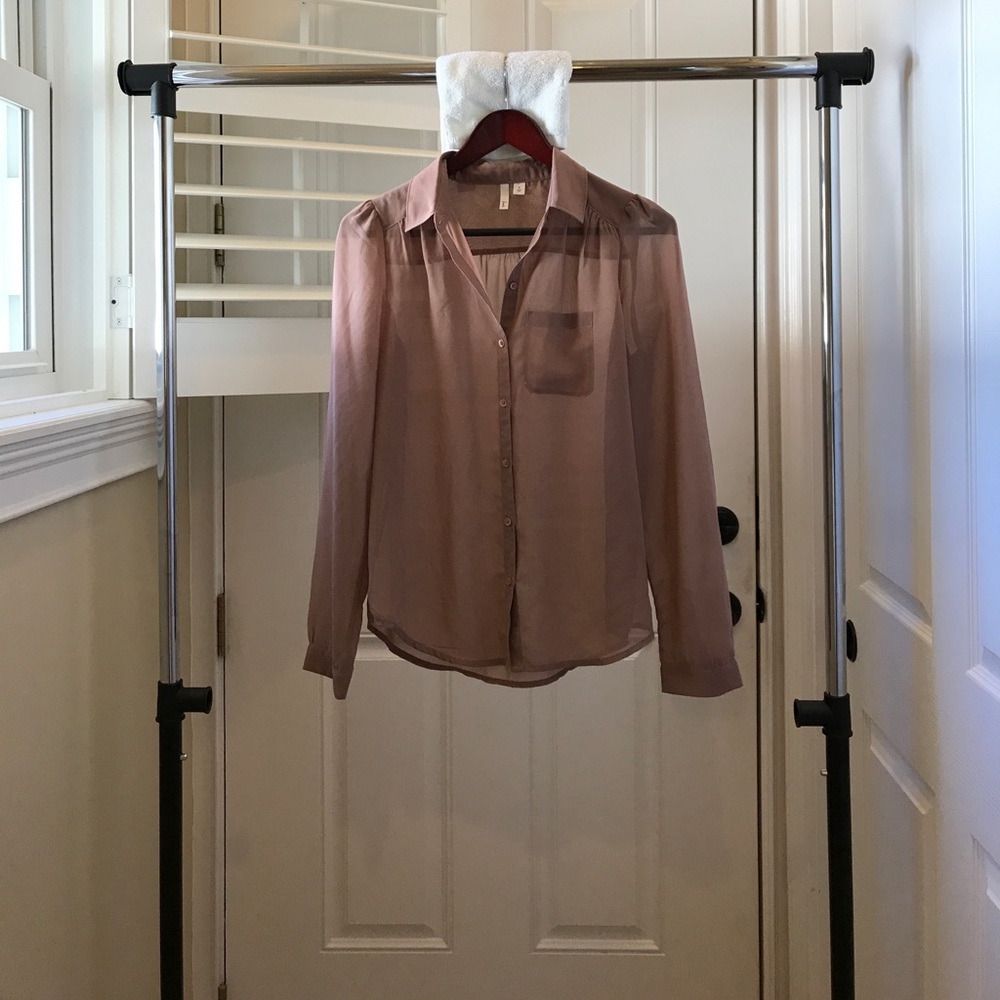 Tan Sheer Blouse