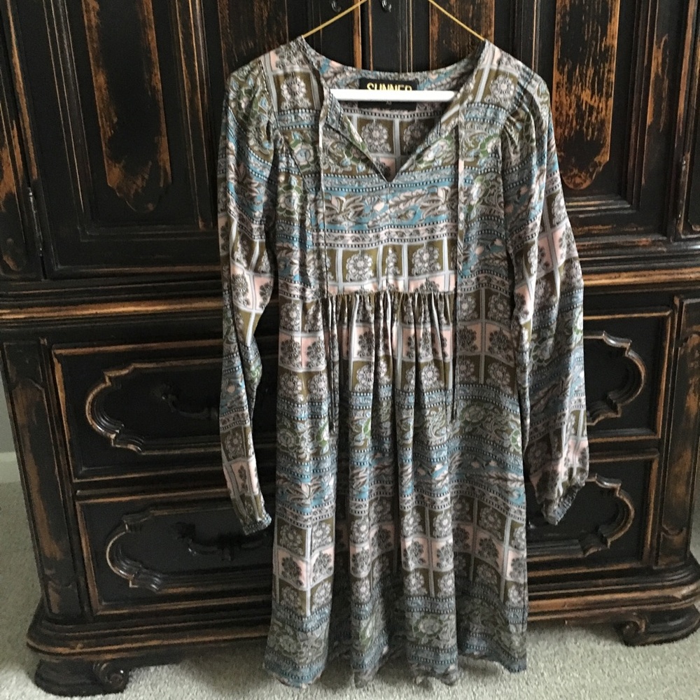 Spring colored baby doll dress