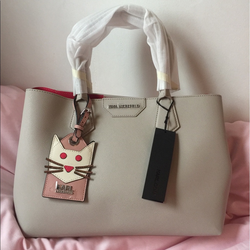 NWT Karl lagerfeld K/SHOPPER SAFFIANO tote bag