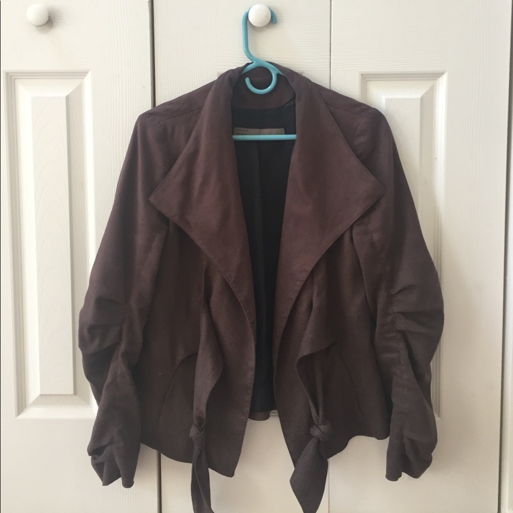 Zara Basics Brown Suede Jacket