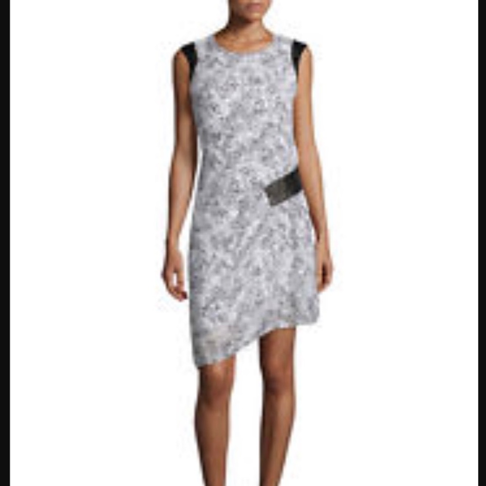 Haute Hippie Silk dress Brand New!! Leather trim