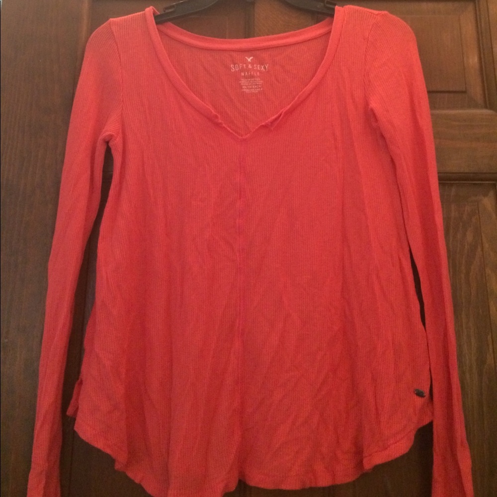 Coral long sleeve shirt