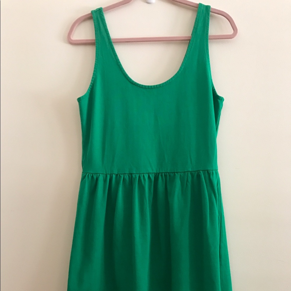 J.Crew green sleeveless dress
