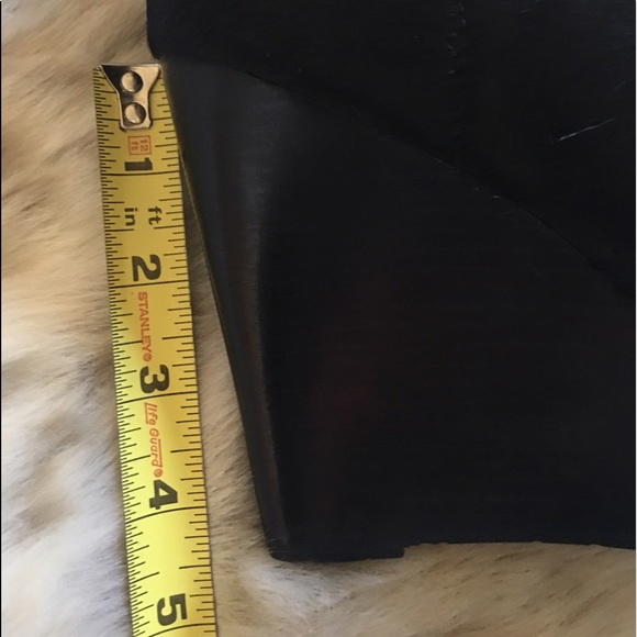 Kensie-Calf Hair Lace-up Bootie Wedge - Picture 4 of 5