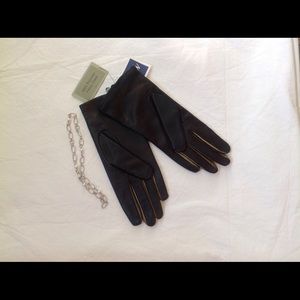 Fownes Dark brown fully lined leather gloves