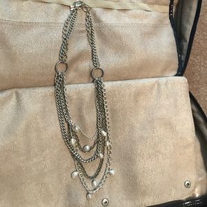 Silver and pearl Stella and Dot Necklace