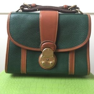 Brown and Green Dooney & Bourke Leather Purse