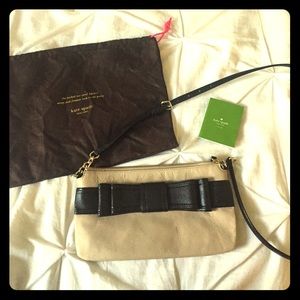 Kate Spade Beige & Black Bow Crossbody
