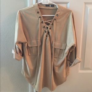 Suede top