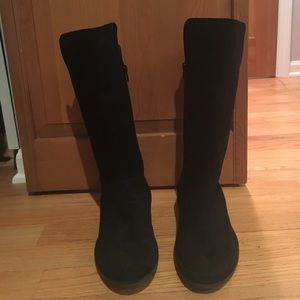 Eric Michael Ella Mid Calf Flat Boot - Black