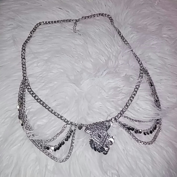 SILVER BOHO BELLY/BIKINI CHAIN - Picture 2 of 4