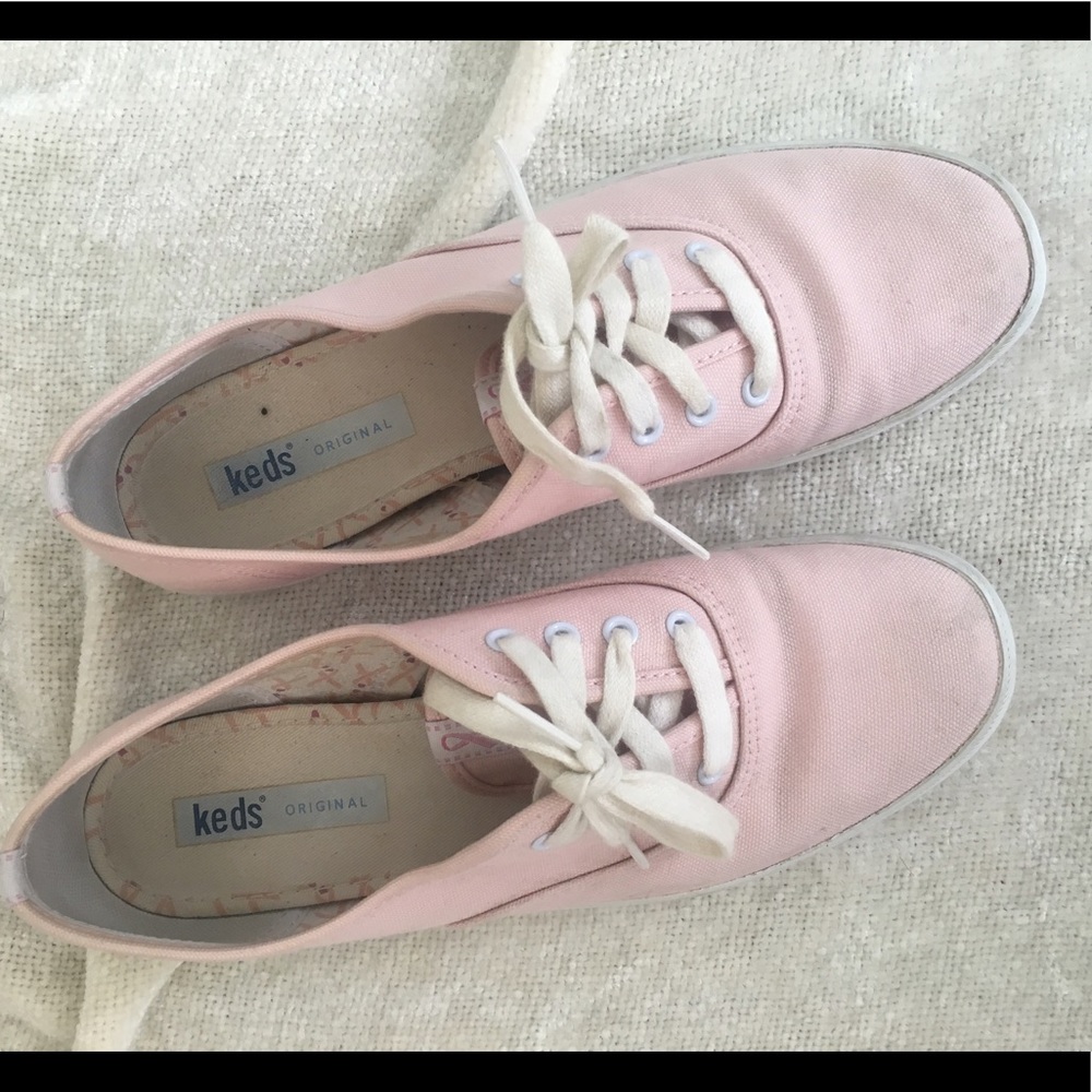 Limited edition breast cancer Canvas Keds Sz 6.5