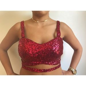 Red Crop Top