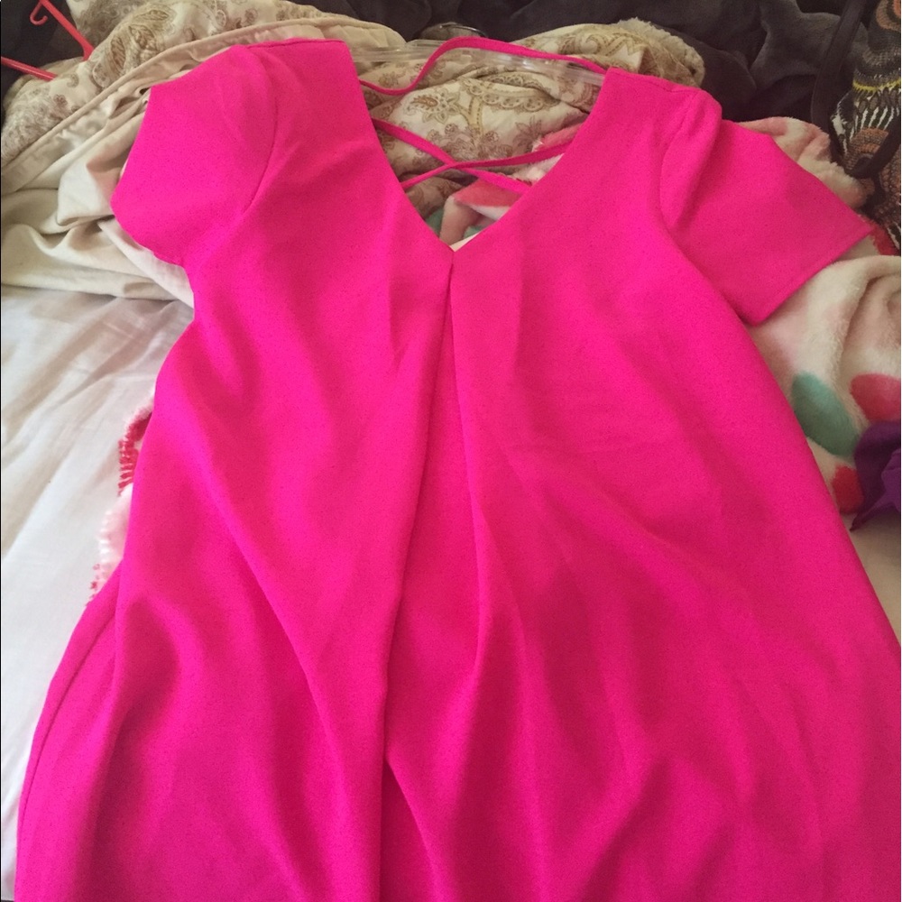 Never worn hot pink mini dress!