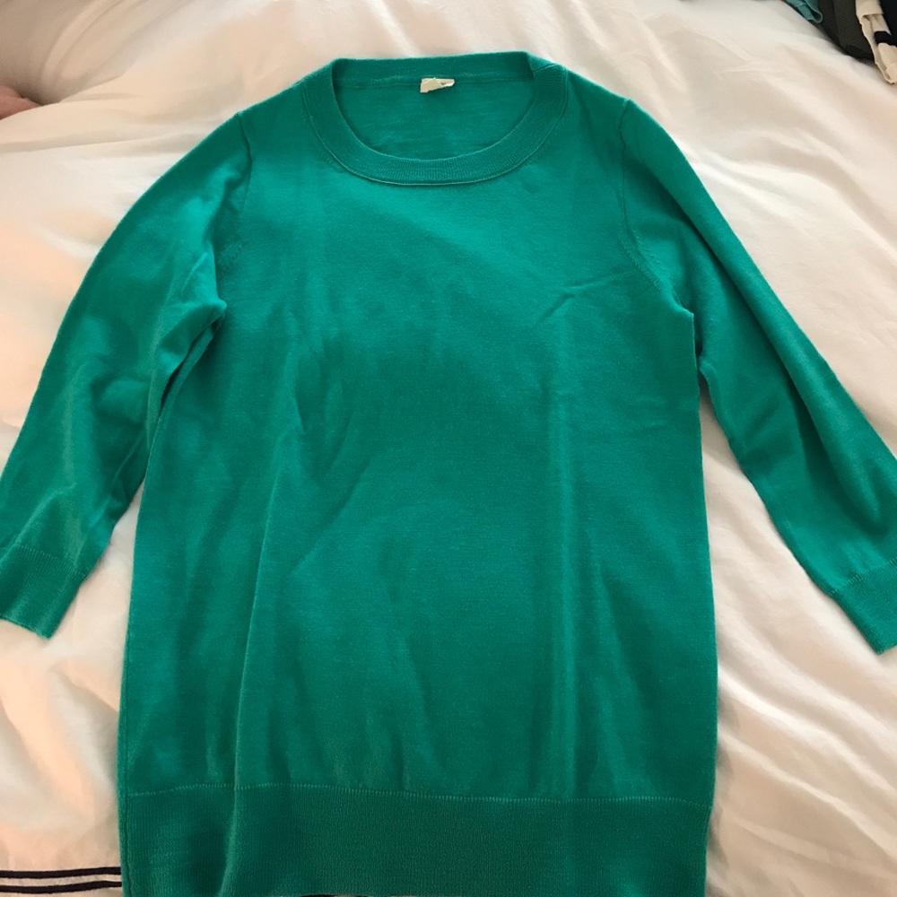 Jcrew Factory green crewneck sweater