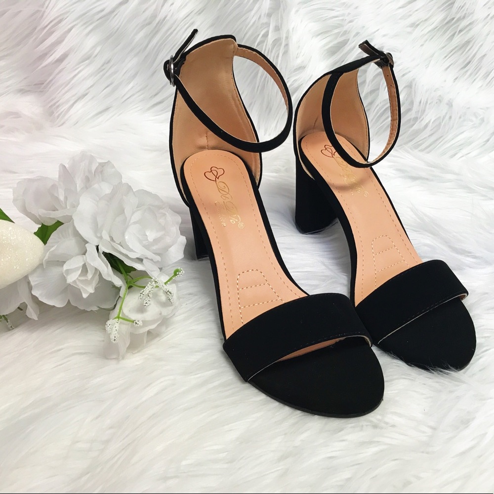 🖤LAST 1❌❌🎉New Block Heel-Black - Picture 1 of 8