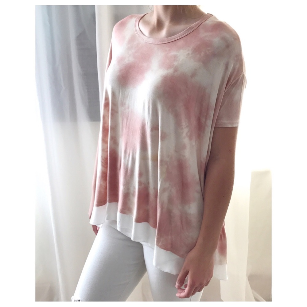 LAST ONE- L ❇️ Tie Dye Asymmetrical Tunic - Picture 1 of 5