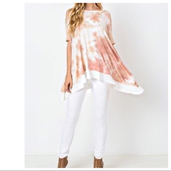 LAST ONE- L ❇️ Tie Dye Asymmetrical Tunic - Picture 3 of 5