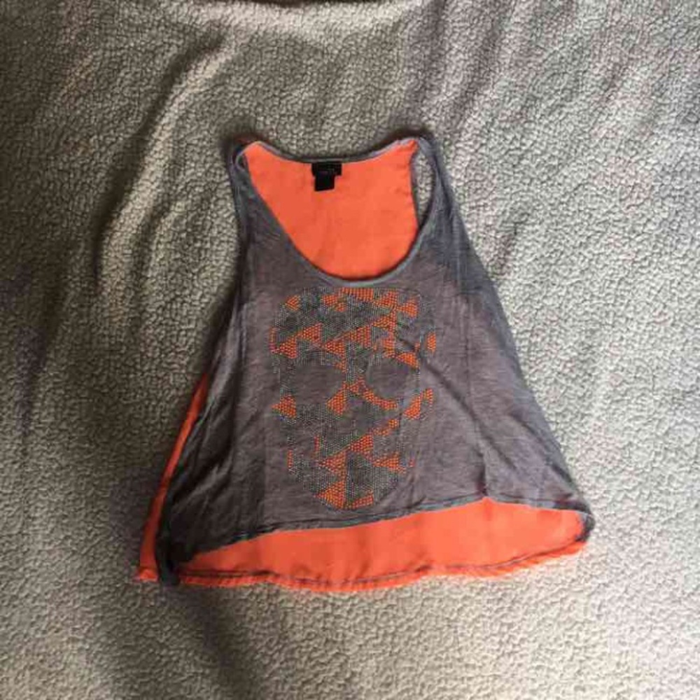 Orange skull top