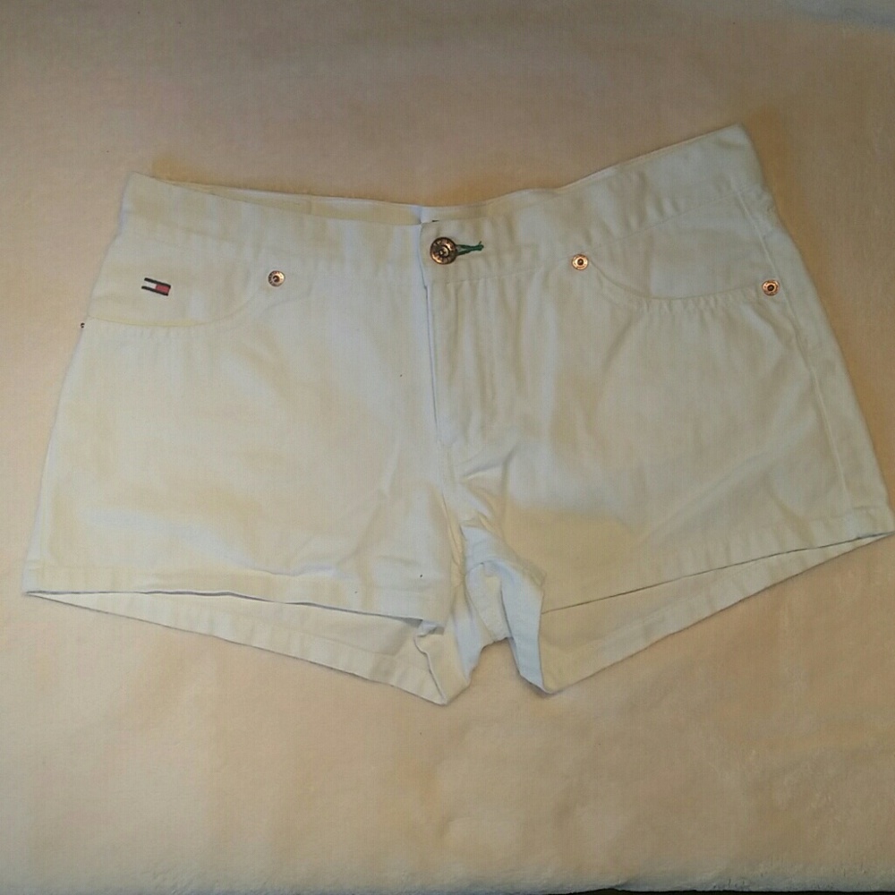 Tommy Hilfiger white mini shorts juniors 9