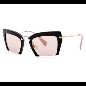 New Miu Miu - Cat Eye Plastic Frame Sunglasses