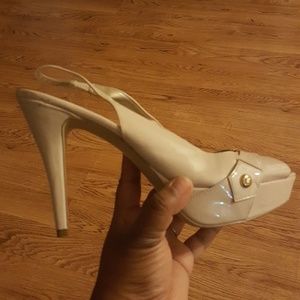 Nude Patent Heels