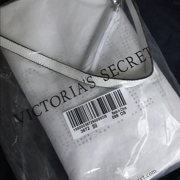 Victoria's Secret white faux leather tote NIP - Picture 3 of 5