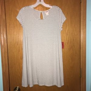 Black and white striped t shirt dress