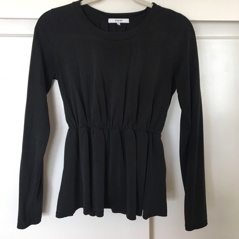 Peplum long sleeve top