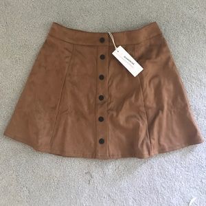 Brown felt skirt