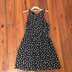 Rebecca Taylor Racerback Silk Polka-Dot Dress