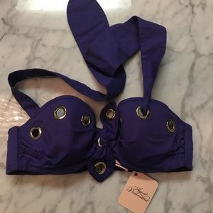 Agent Provocateur purple bikini top NWT 32B
