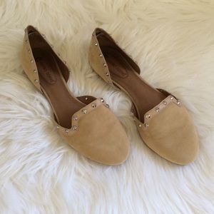 Coral Como suede flats