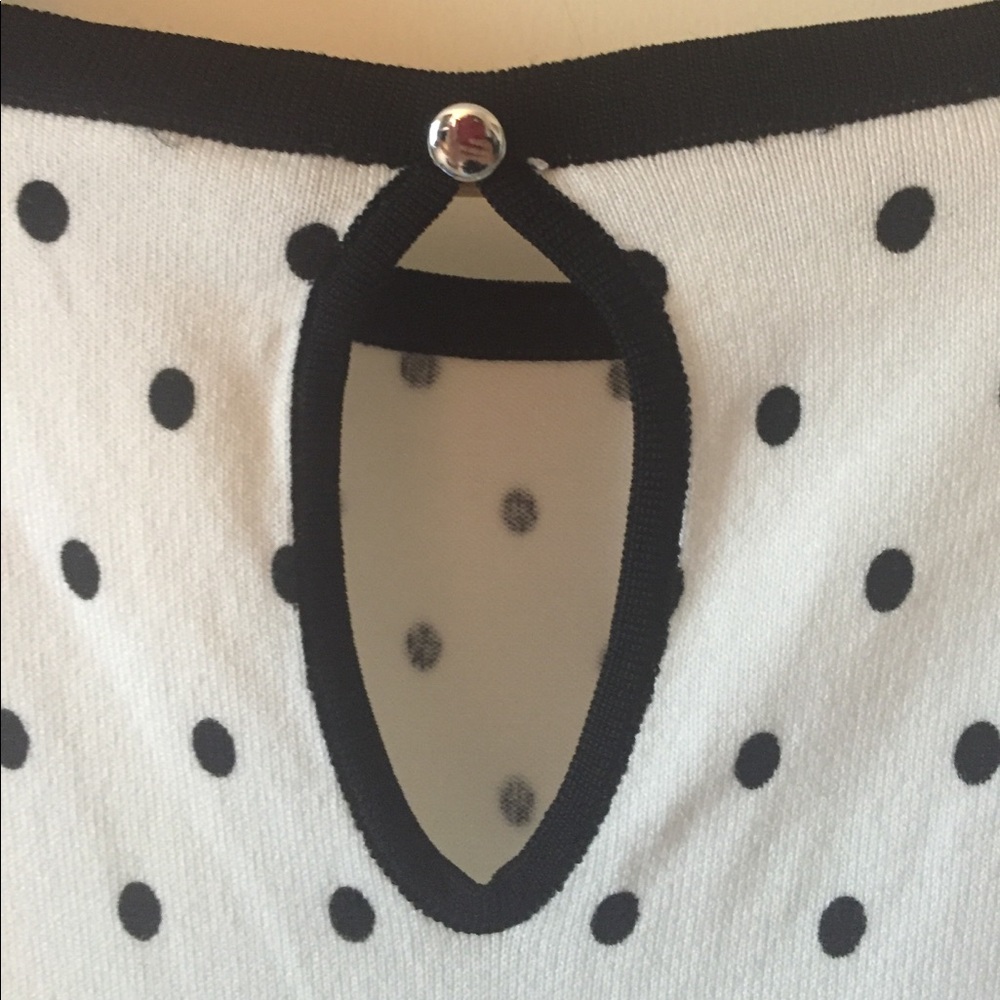 Elegant White House Black Market polka dot top - Picture 4 of 5