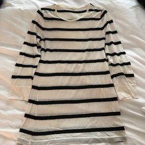 J. Crew Factory black and ivory stripe sweater