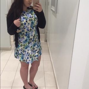 Blue floral short dress