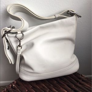 Vintage White Coach Purse