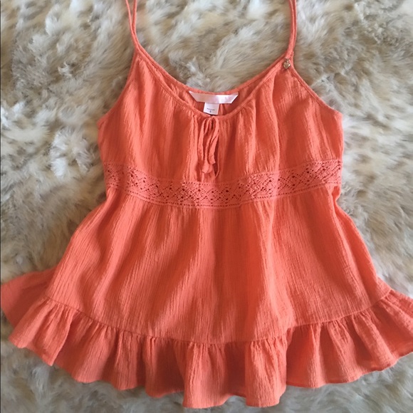 VS Soft Medium Orange Babydoll Top - Picture 5 of 6