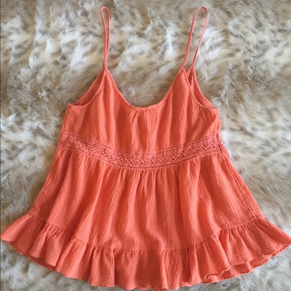 VS Soft Medium Orange Babydoll Top - Picture 6 of 6