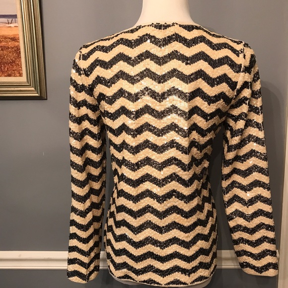 [J. Crew] Sequin Zigzag Tee - Picture 3 of 4