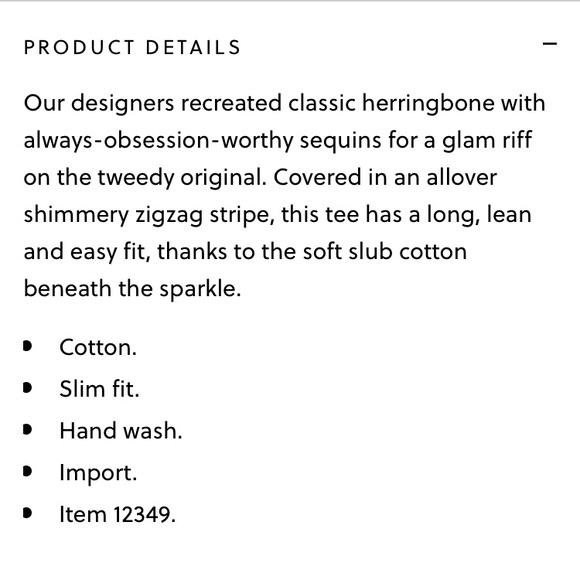 [J. Crew] Sequin Zigzag Tee - Picture 4 of 4