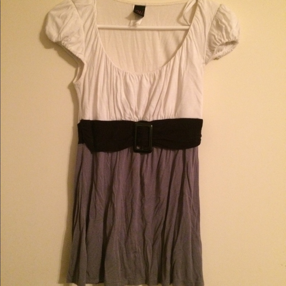  Wrapper Dress Shirt - Black & White - Small