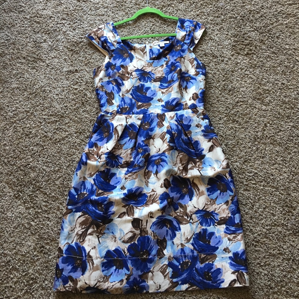 Blue Floral Banana Republic Dress