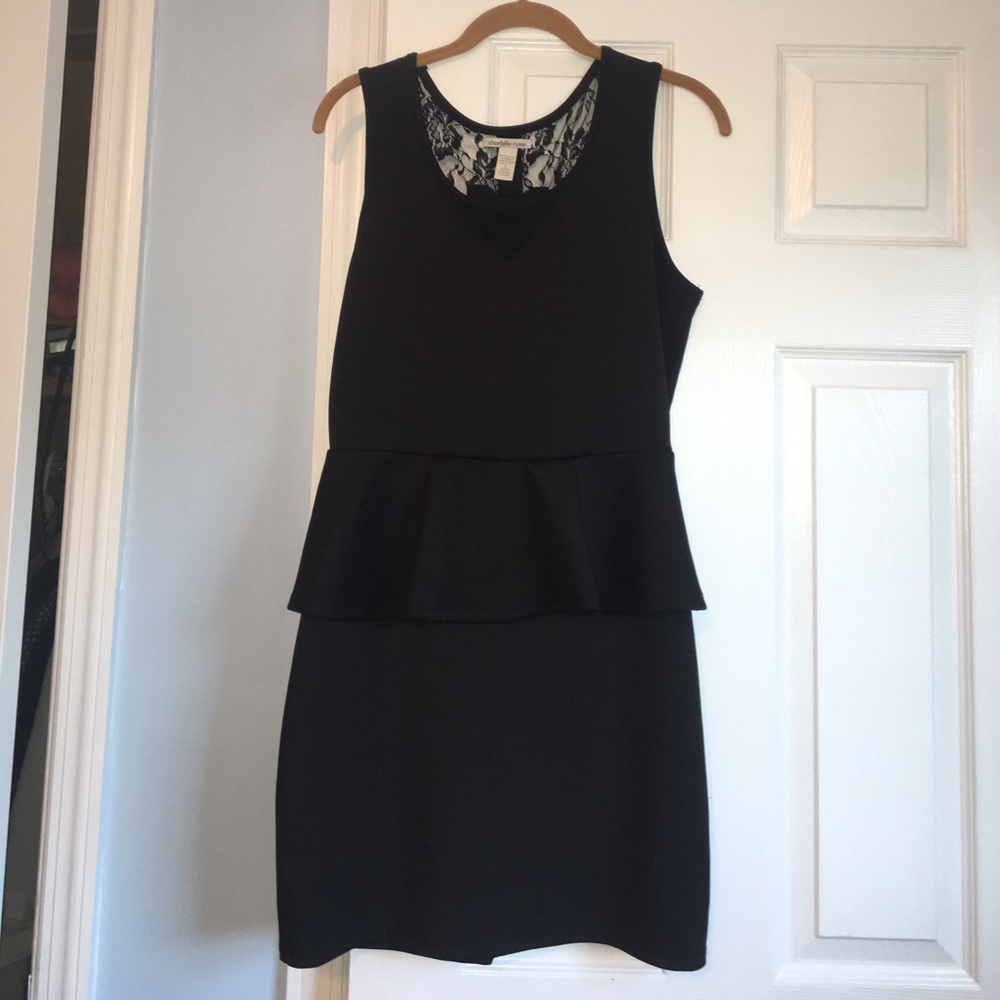 Charlotte Russe peplum black dress