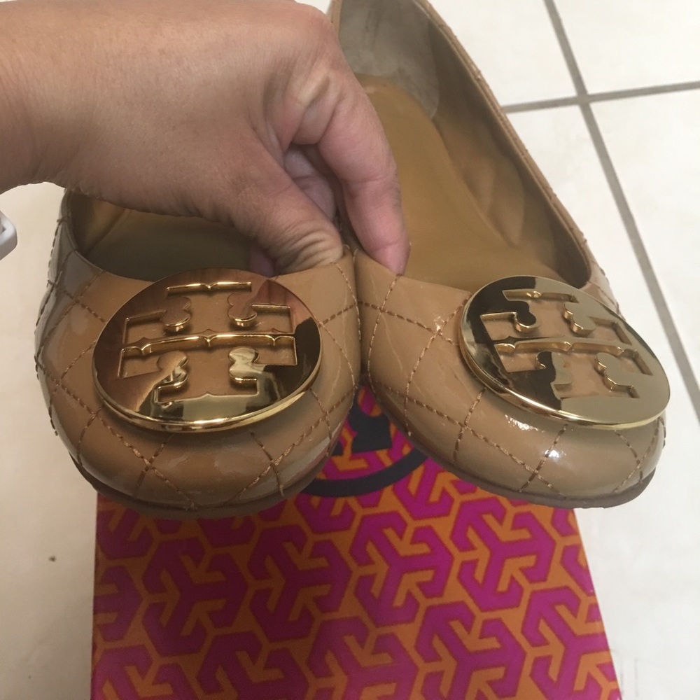 Tory Burch quilted flats Quinn reva