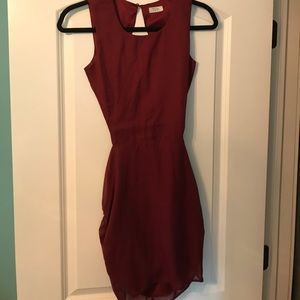 Tobi, Dark red, open back, dress