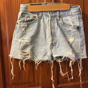 Vintage Distressed Levi Denim Shorts