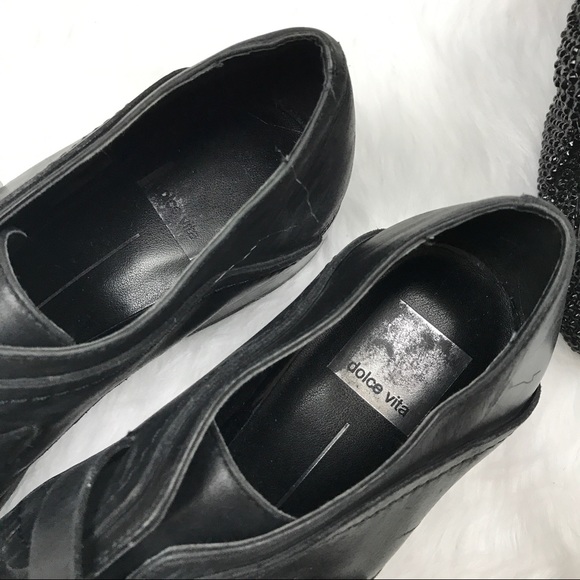 Dolce vita black leather pointed flat loafers - Picture 8 of 8