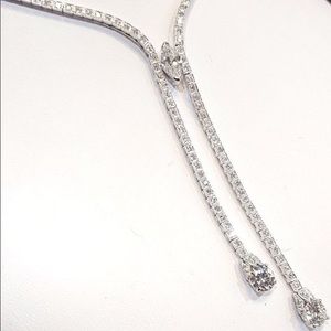 5.12 carat diamond necklace in platinum.