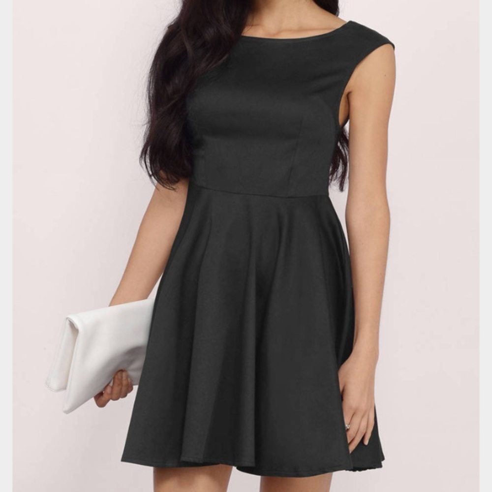 Classic Black Circle-Skirt Dress